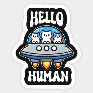 Hello Human Sticker